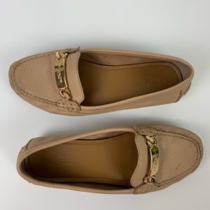 Coach olive loafers size 6.5 nude women’s shoes